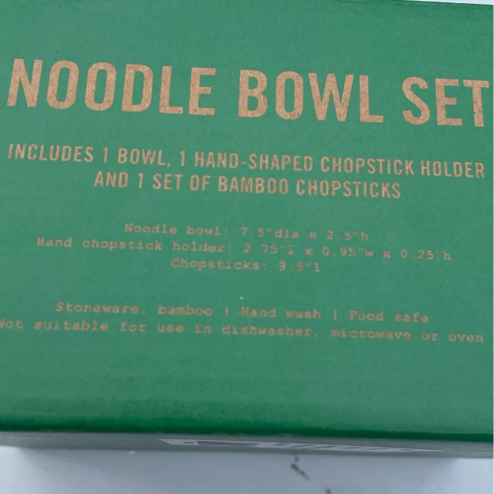 NWT Urban Outfitters Hand Ramen Bowl Set - Picture 7 of 14